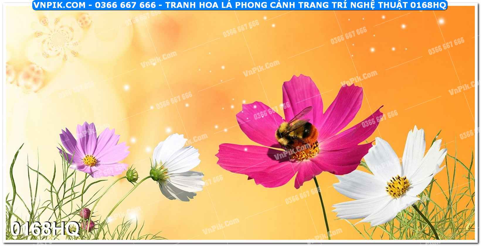 Tranh hoa lá phong cảnh trang trí nghệ thuật 0168HQ
