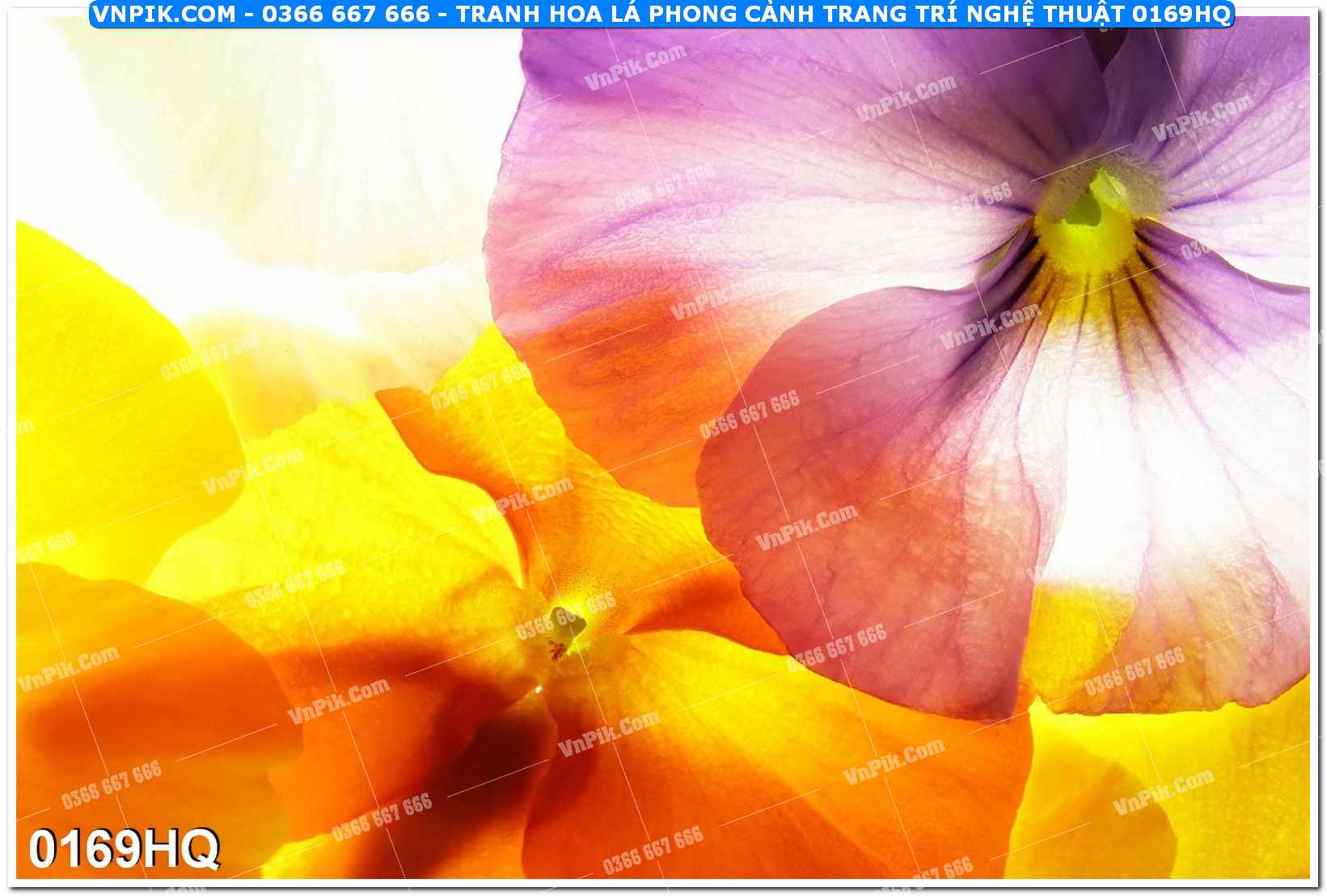Tranh hoa lá phong cảnh trang trí nghệ thuật 0169HQ