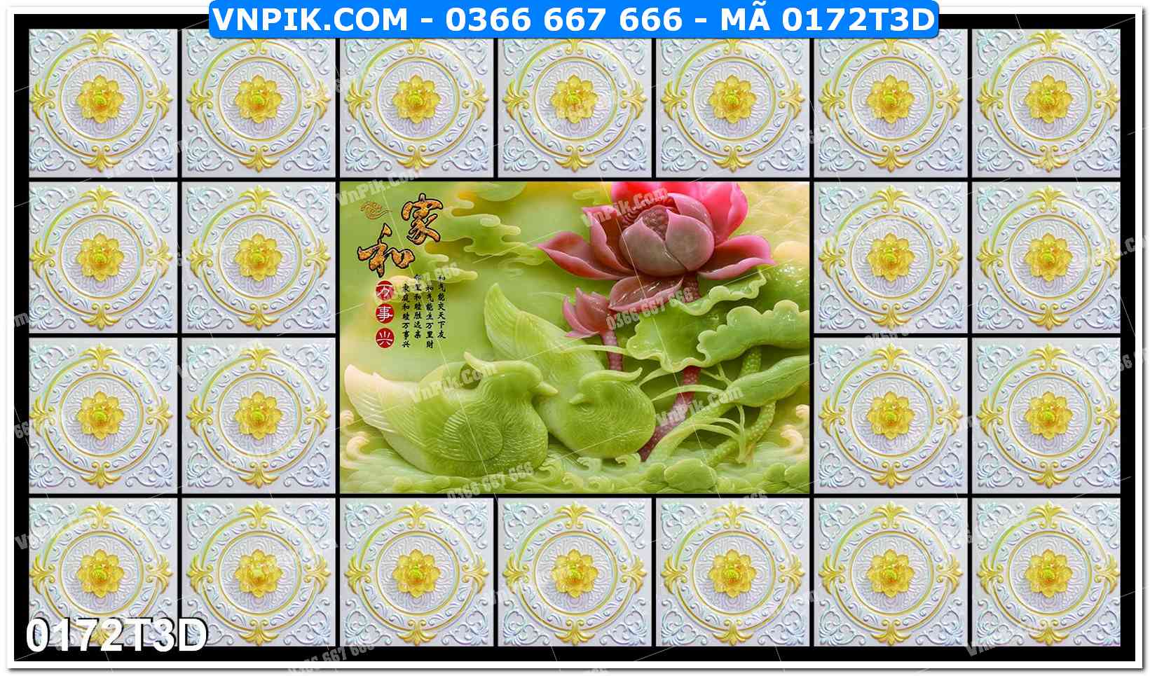 Trah Treo Tường – Tranh 3D Hiện Đại 0172T3D