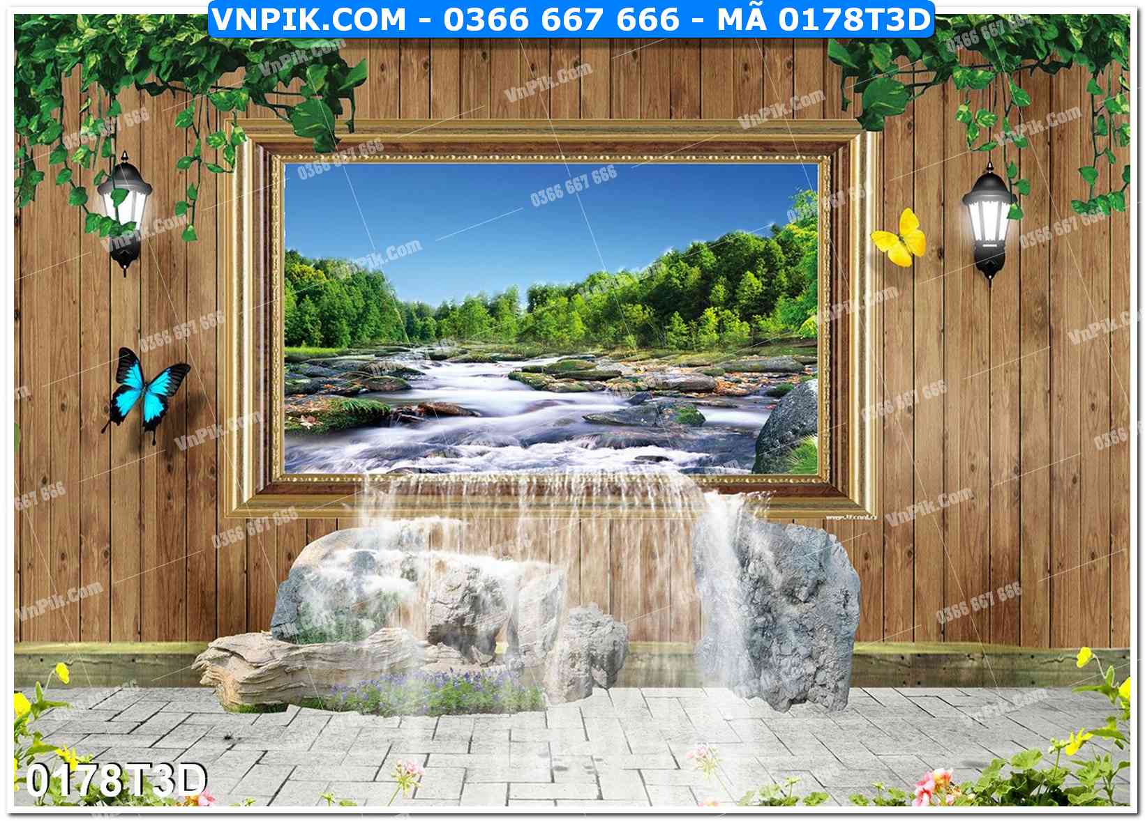 Trah Treo Tường – Tranh 3D Hiện Đại 0178T3D