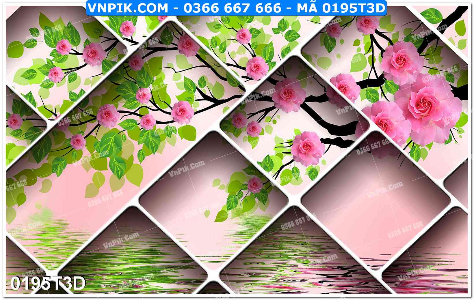 Trah Treo Tường – Tranh 3D Hiện Đại 0195T3D