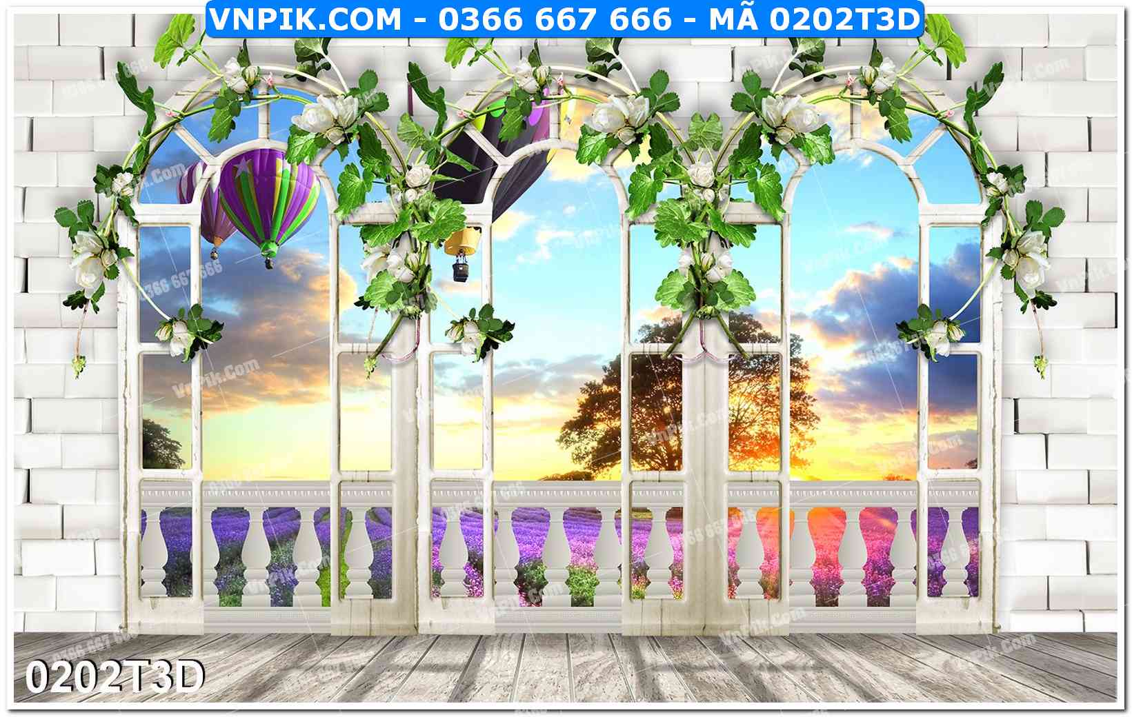 Trah Treo Tường – Tranh 3D Hiện Đại 0202T3D