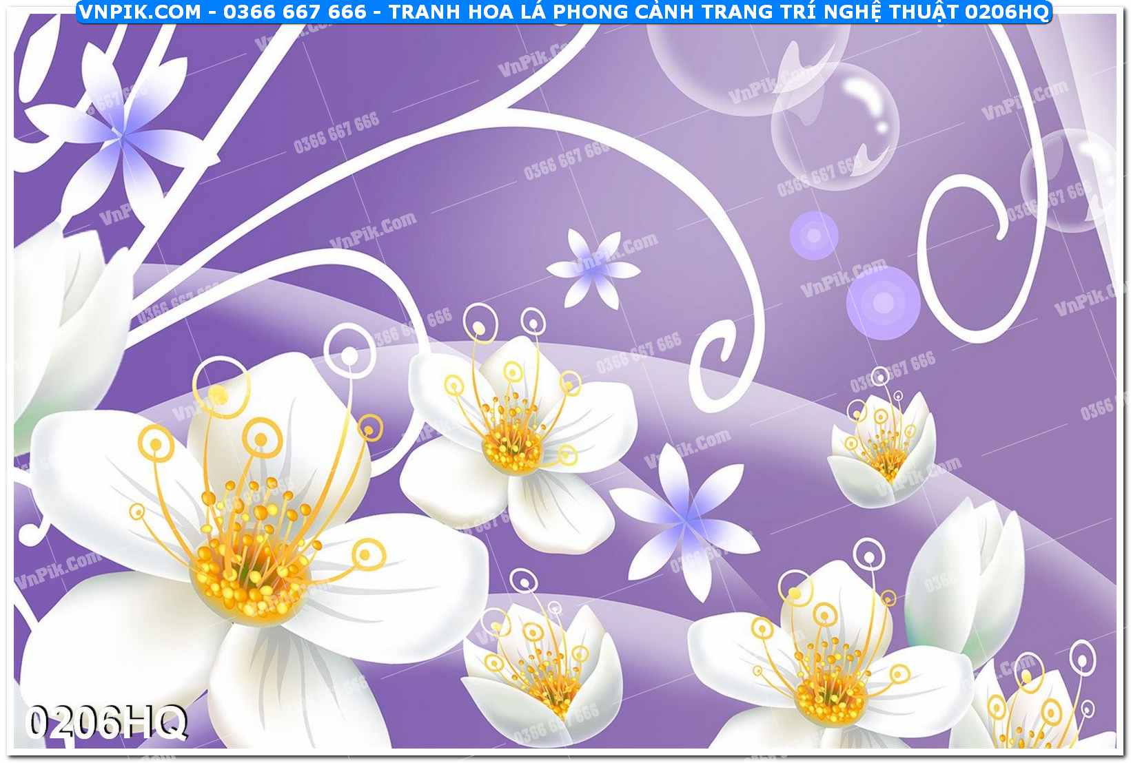 Tranh hoa lá phong cảnh trang trí nghệ thuật 0206HQ
