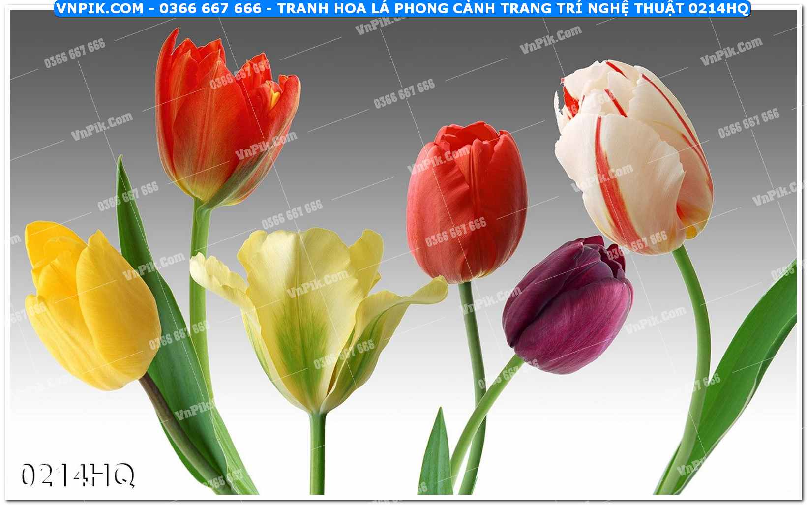 Tranh hoa lá phong cảnh trang trí nghệ thuật 0214HQ