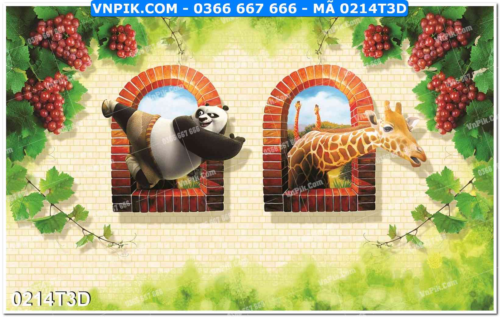 Trah Treo Tường – Tranh 3D Hiện Đại 0214T3D