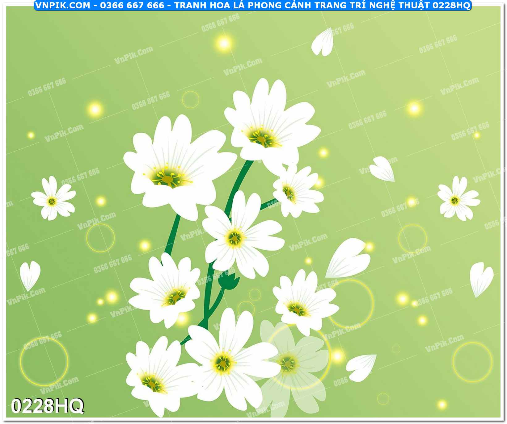 Tranh hoa lá phong cảnh trang trí nghệ thuật 0228HQ