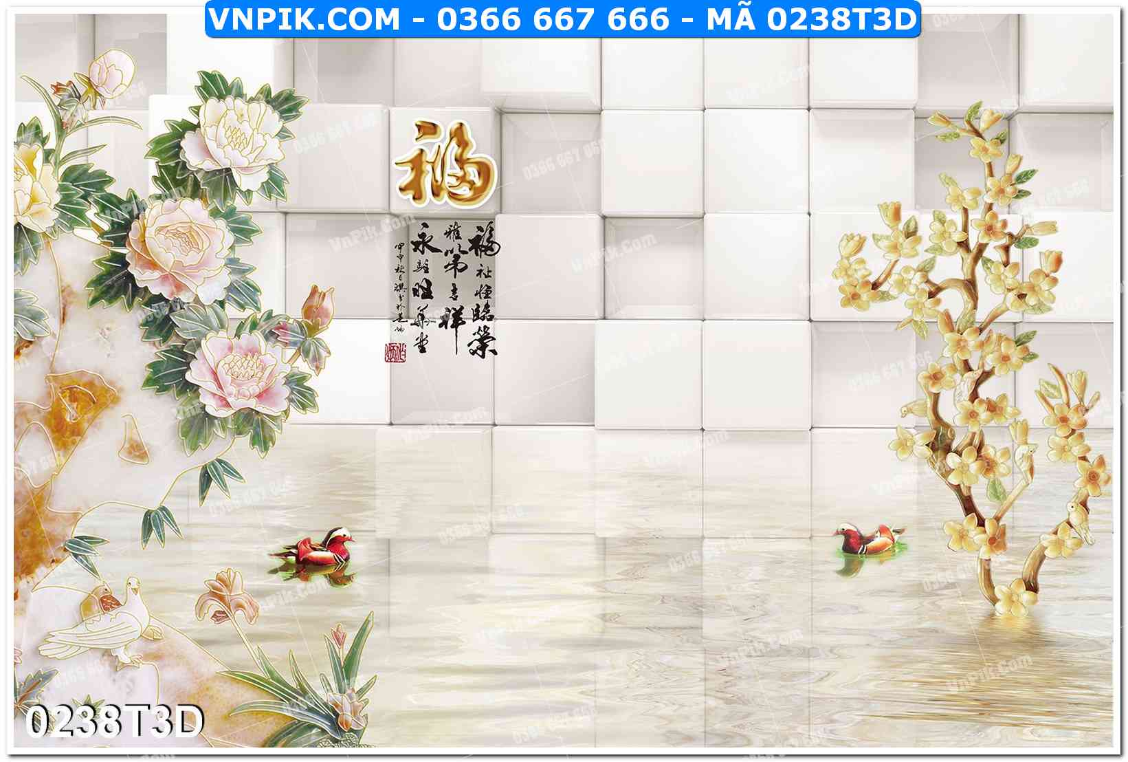Trah Treo Tường – Tranh 3D Hiện Đại 0238T3D