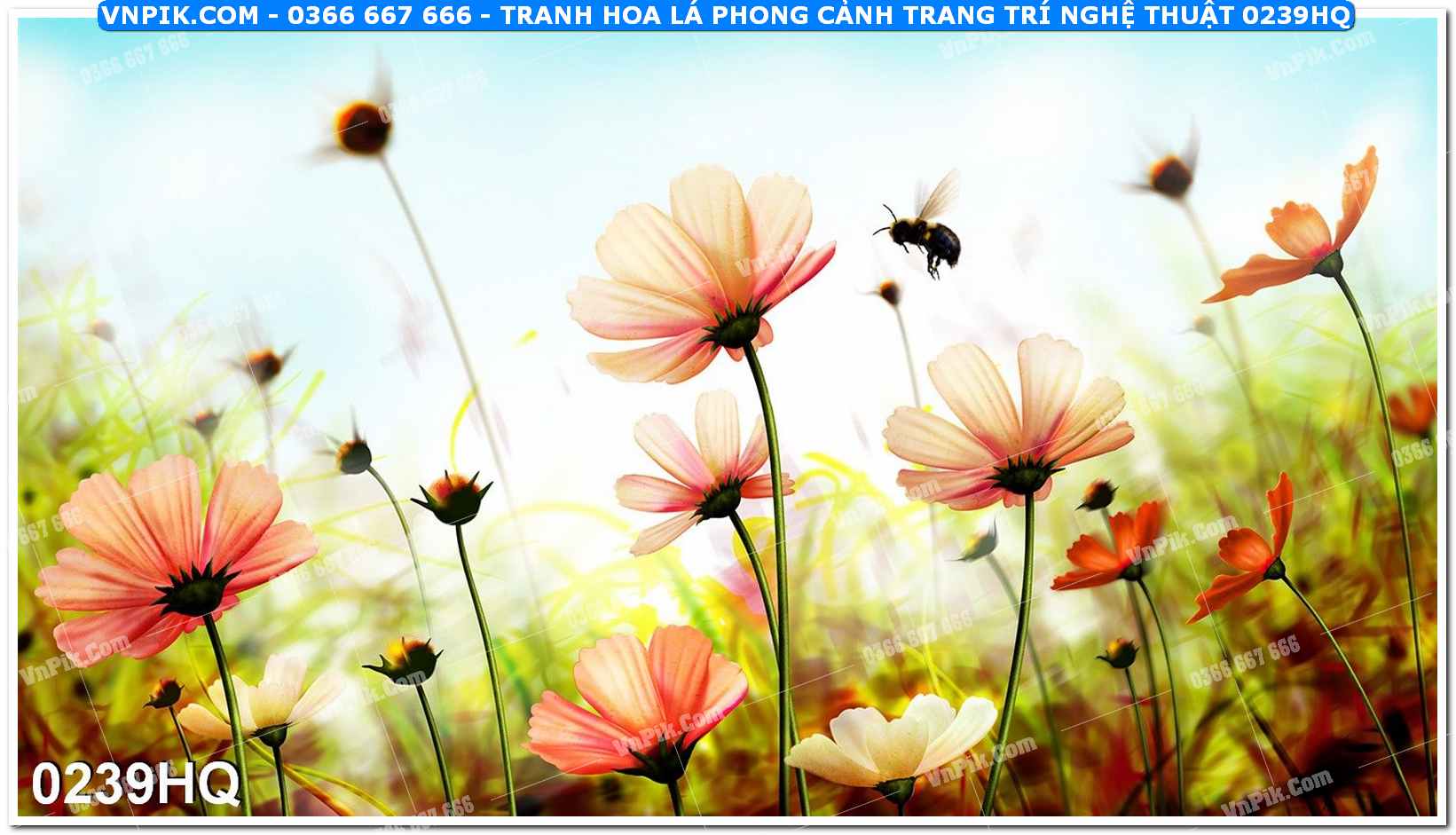 Tranh hoa lá phong cảnh trang trí nghệ thuật 0239HQ