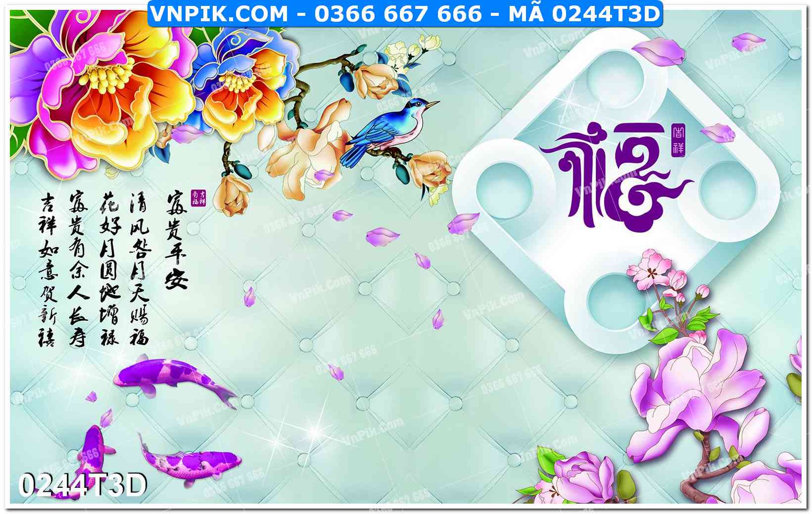 Trah Treo Tường – Tranh 3D Hiện Đại 0244T3D