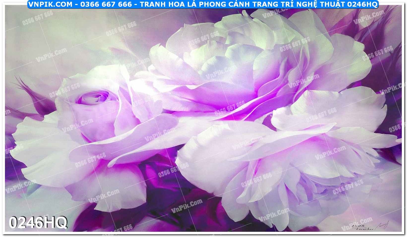 Tranh hoa lá phong cảnh trang trí nghệ thuật 0246HQ