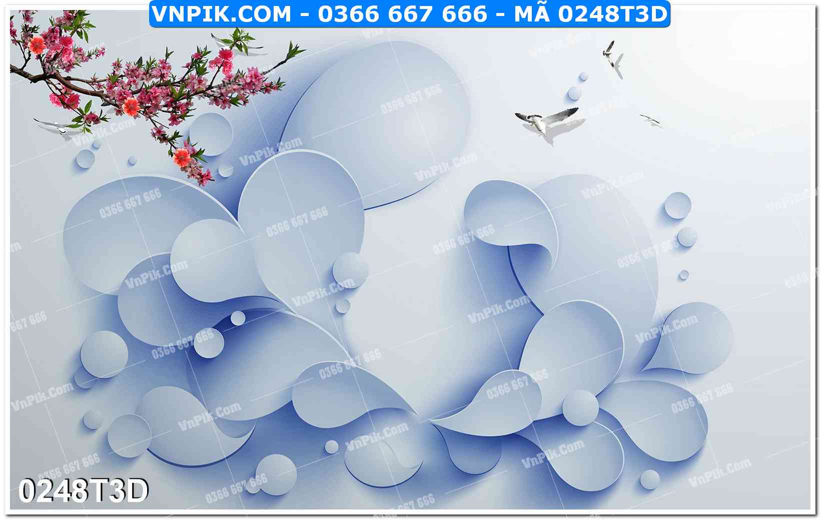 Trah Treo Tường – Tranh 3D Hiện Đại 0248T3D