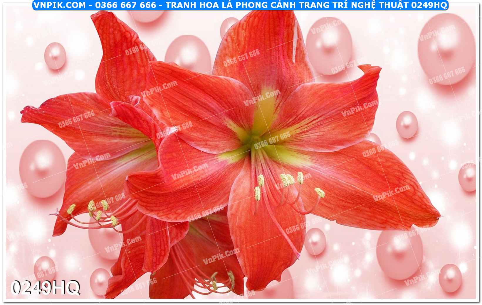 Tranh hoa lá phong cảnh trang trí nghệ thuật 0249HQ