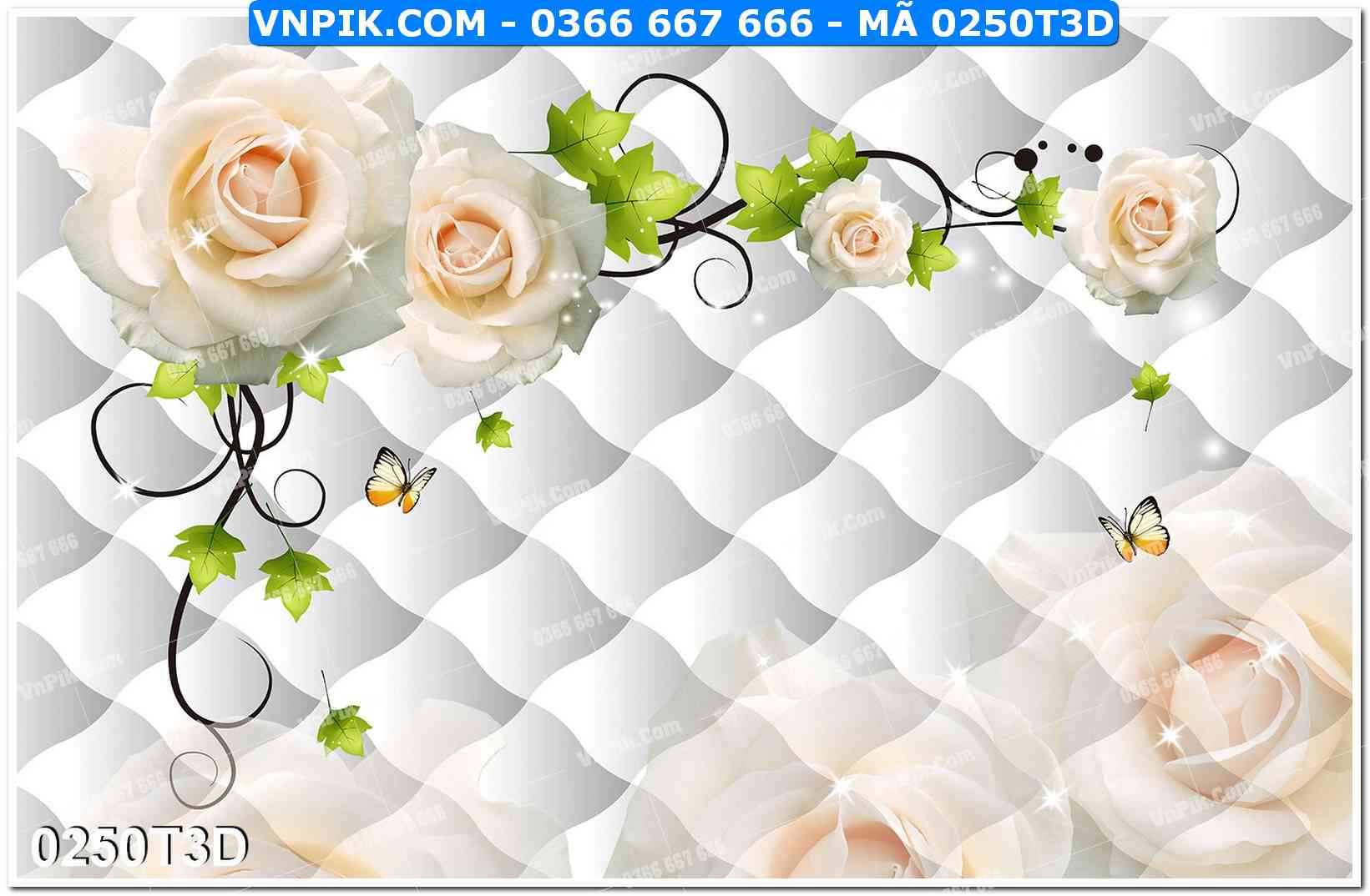 Trah Treo Tường – Tranh 3D Hiện Đại 0250T3D