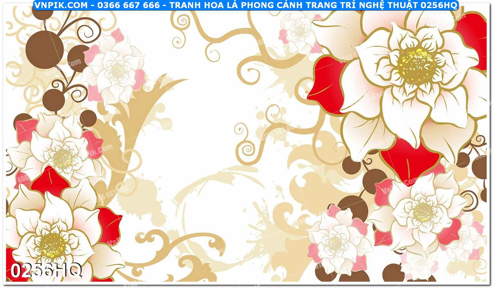 Tranh hoa lá phong cảnh trang trí nghệ thuật 0256HQ