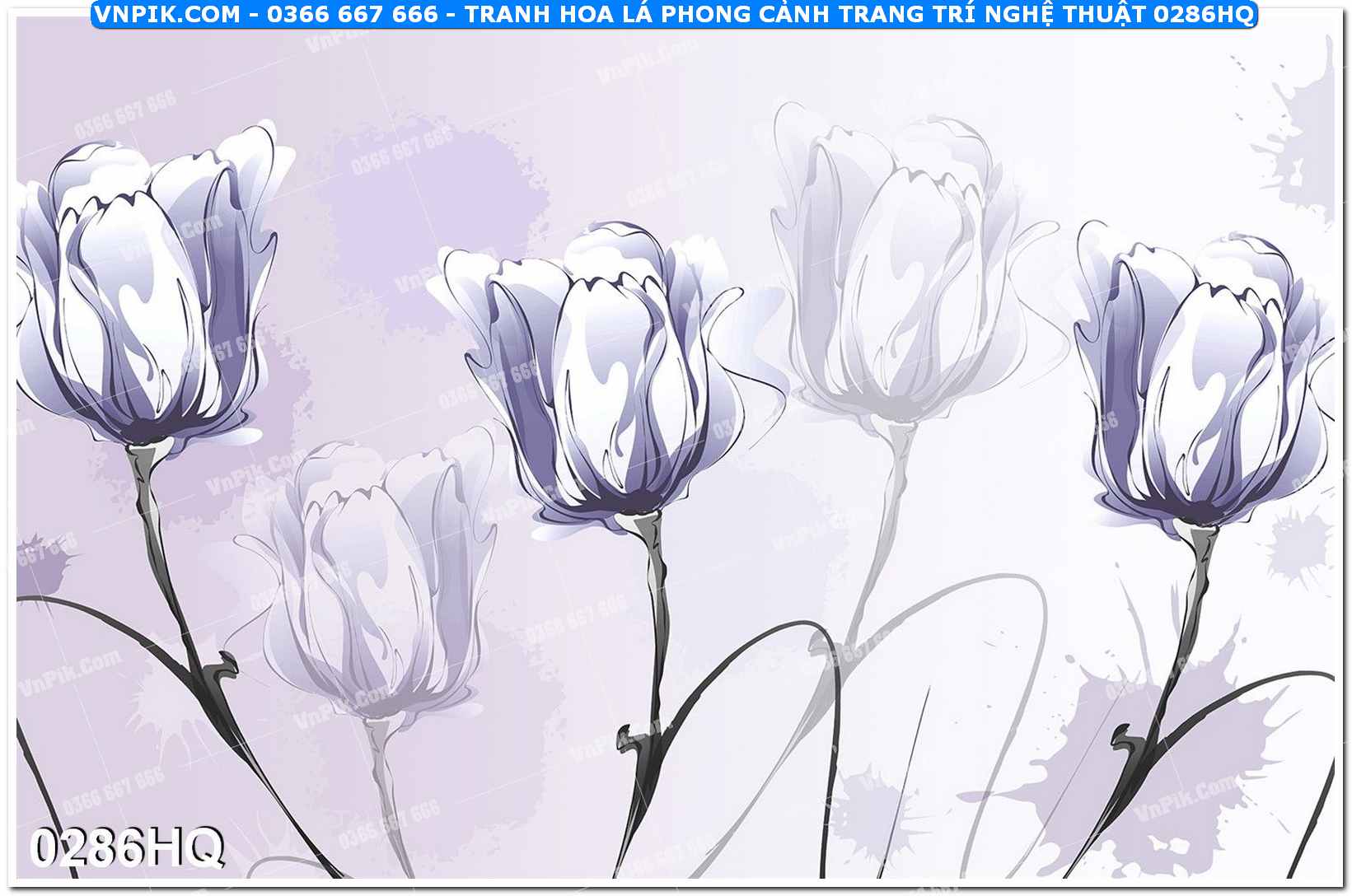 Tranh hoa lá phong cảnh trang trí nghệ thuật 0286HQ