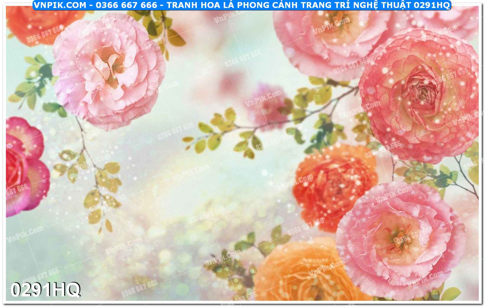 Tranh hoa lá phong cảnh trang trí nghệ thuật 0291HQ