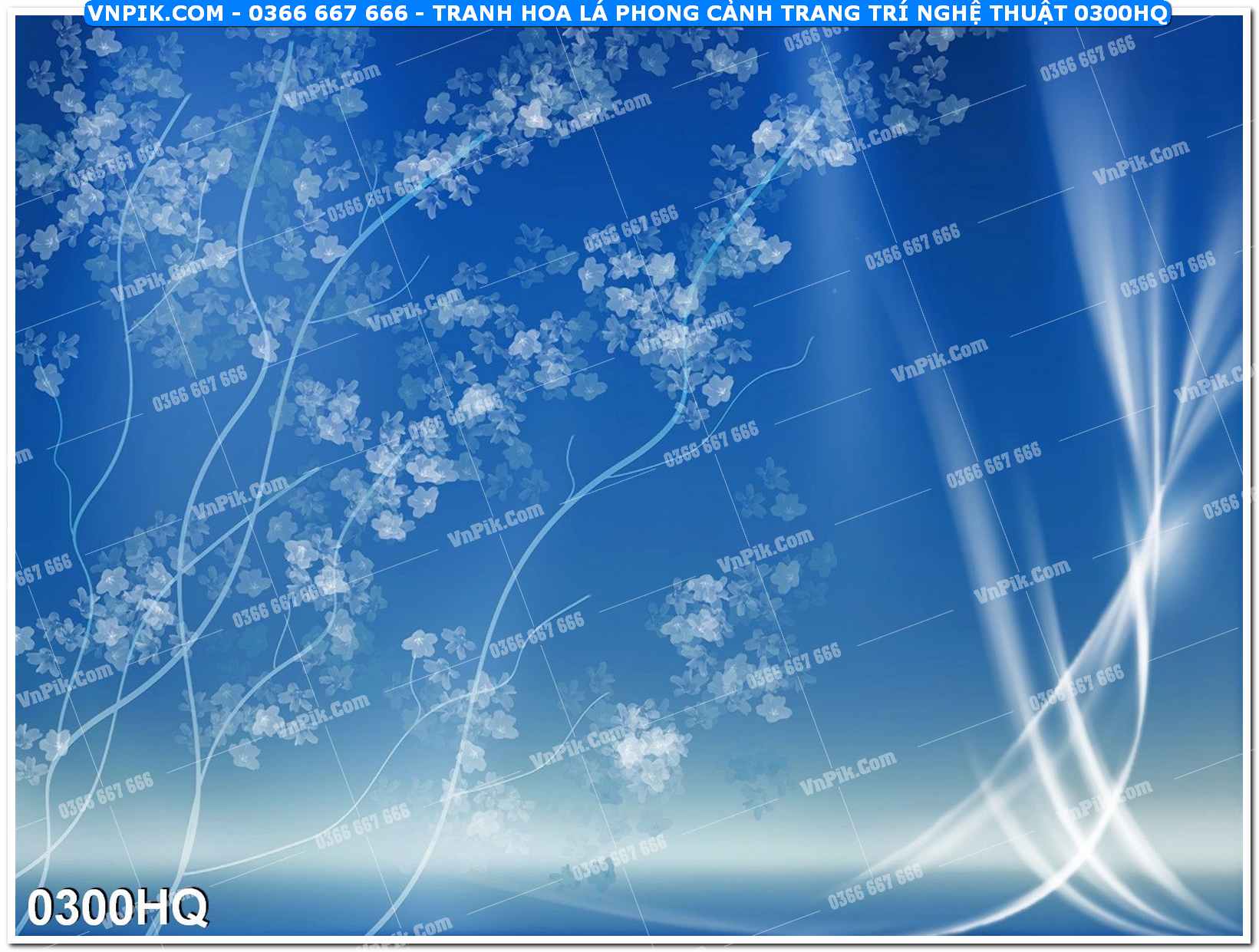 Tranh hoa lá phong cảnh trang trí nghệ thuật 0300HQ