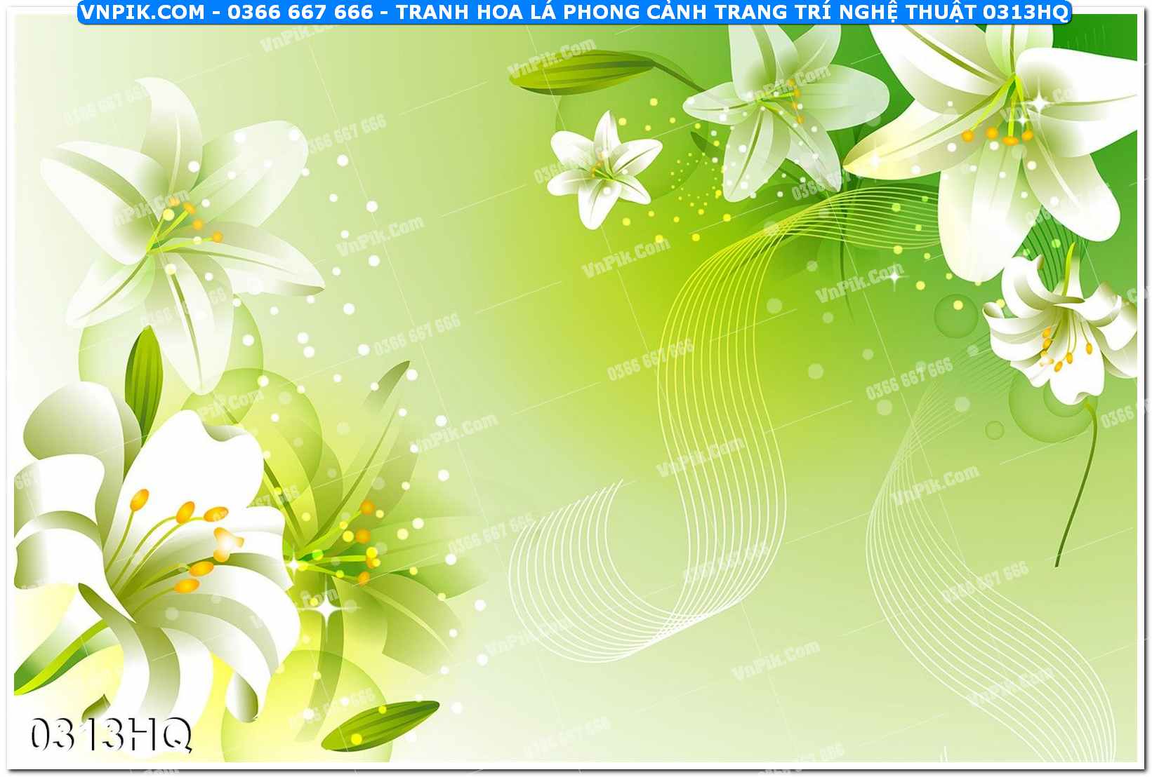 Tranh hoa lá phong cảnh trang trí nghệ thuật 0313HQ