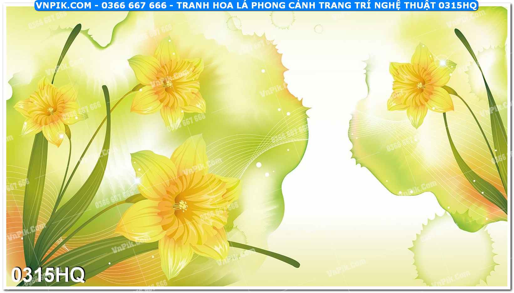 Tranh hoa lá phong cảnh trang trí nghệ thuật 0315HQ