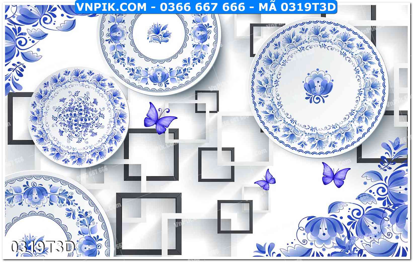 Trah Treo Tường – Tranh 3D Hiện Đại 0319T3D