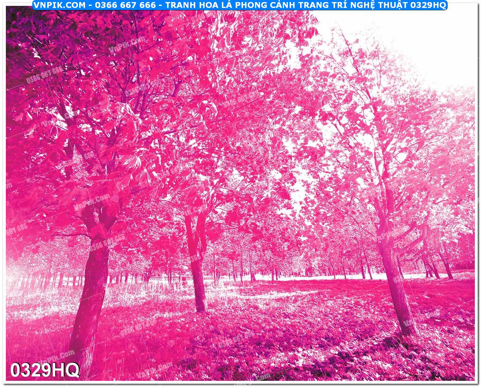 Tranh hoa lá phong cảnh trang trí nghệ thuật 0329HQ