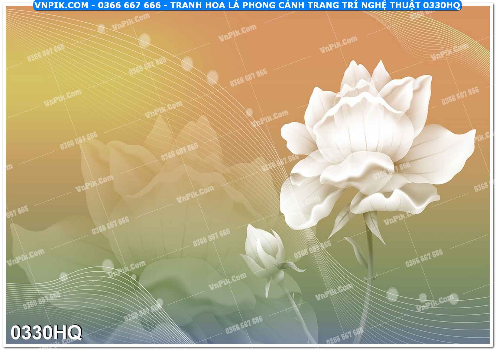 Tranh hoa lá phong cảnh trang trí nghệ thuật 0330HQ