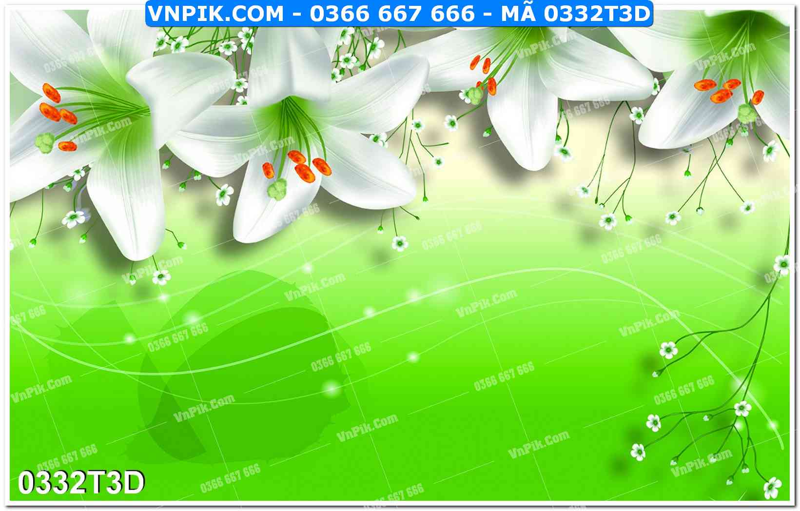 Trah Treo Tường – Tranh 3D Hiện Đại 0332T3D