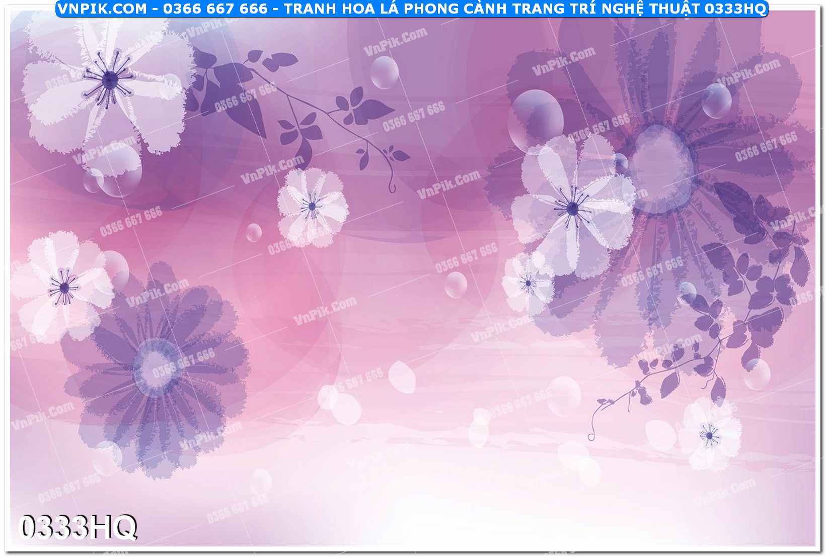 Tranh hoa lá phong cảnh trang trí nghệ thuật 0333HQ