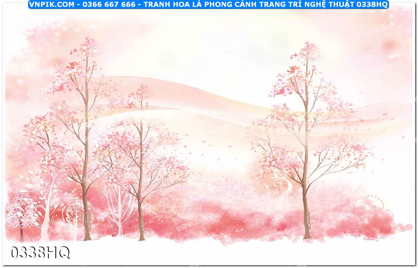Tranh hoa lá phong cảnh trang trí nghệ thuật 0338HQ