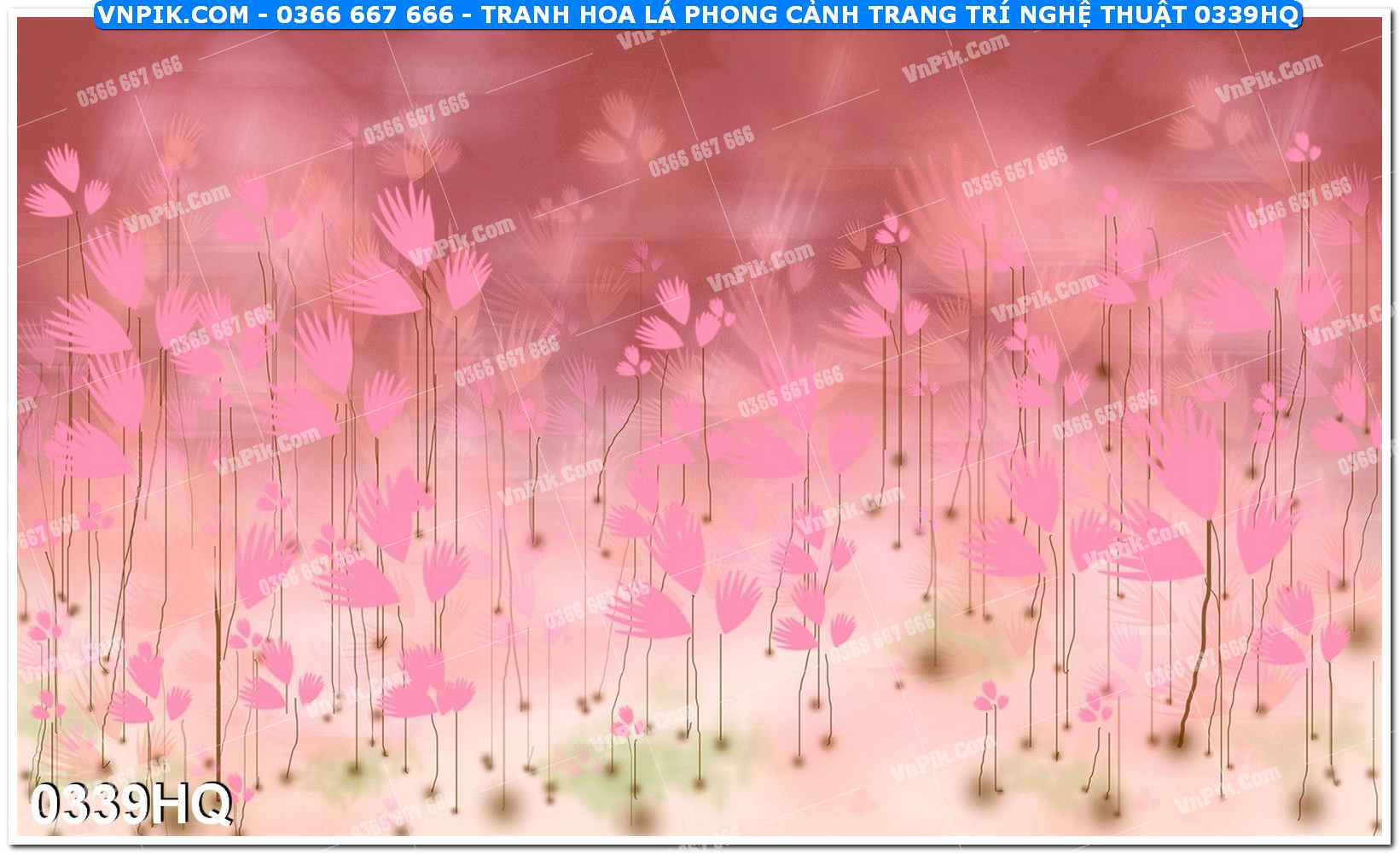 Tranh hoa lá phong cảnh trang trí nghệ thuật 0339HQ