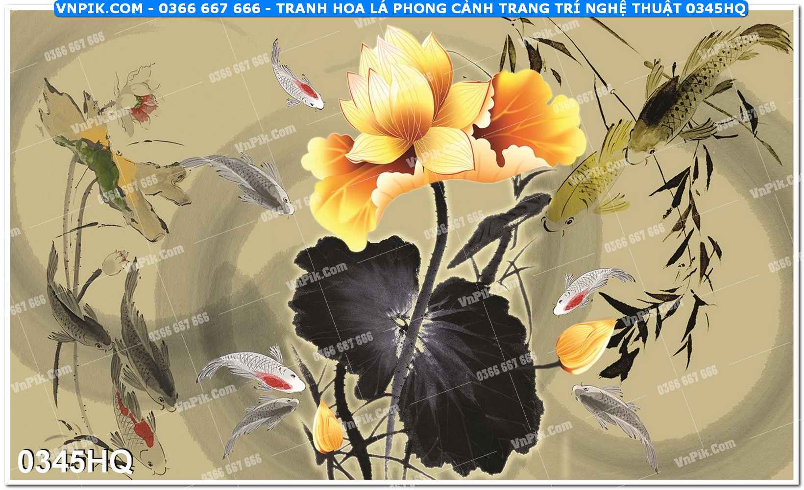 Tranh hoa lá phong cảnh trang trí nghệ thuật 0345HQ
