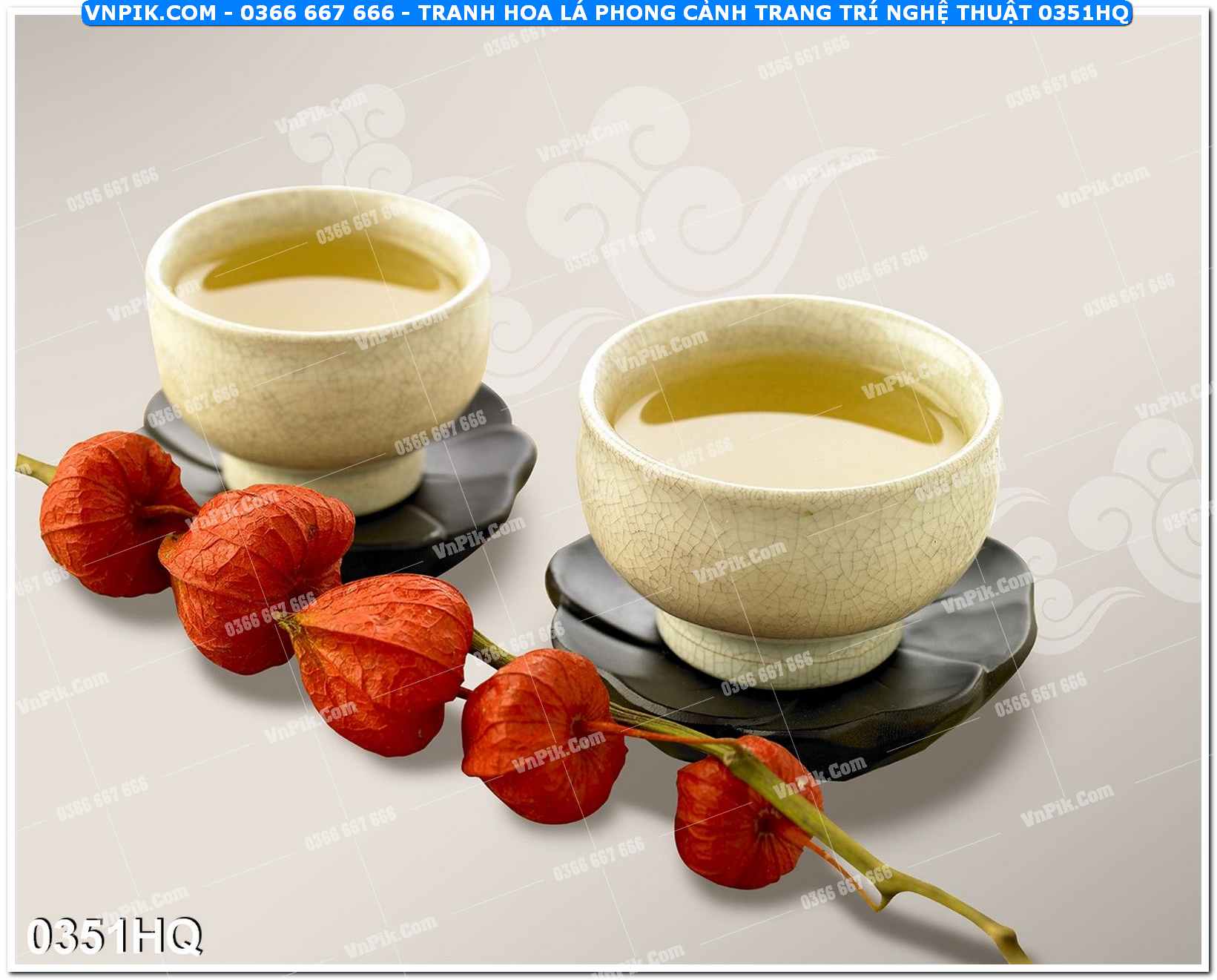 Tranh hoa lá phong cảnh trang trí nghệ thuật 0351HQ