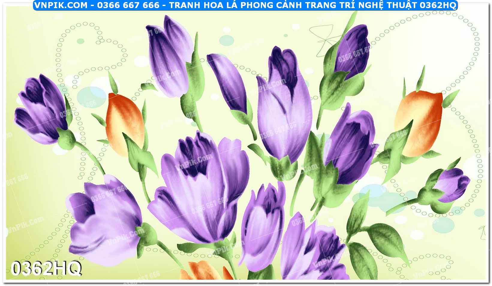 Tranh hoa lá phong cảnh trang trí nghệ thuật 0362HQ