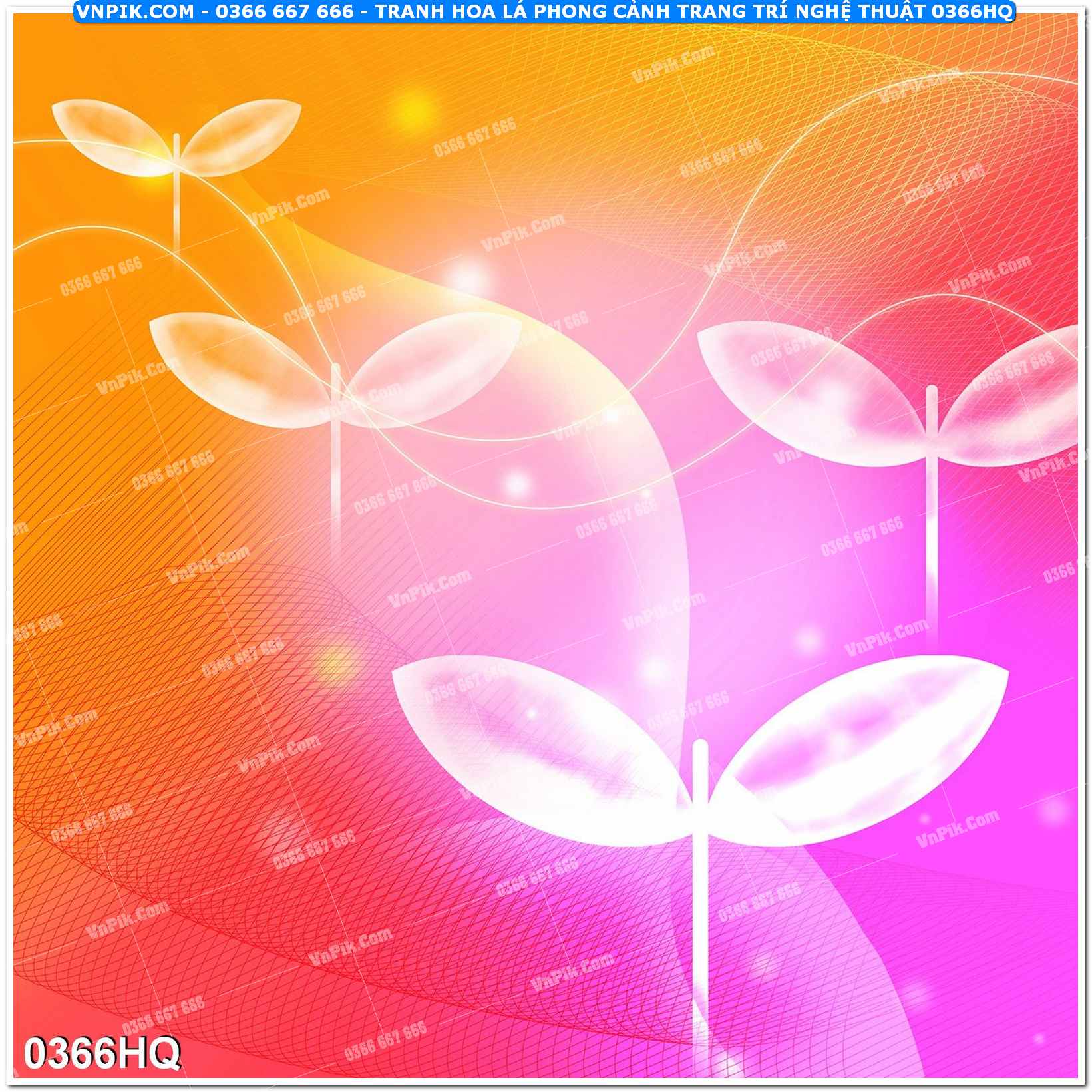 Tranh hoa lá phong cảnh trang trí nghệ thuật 0366HQ