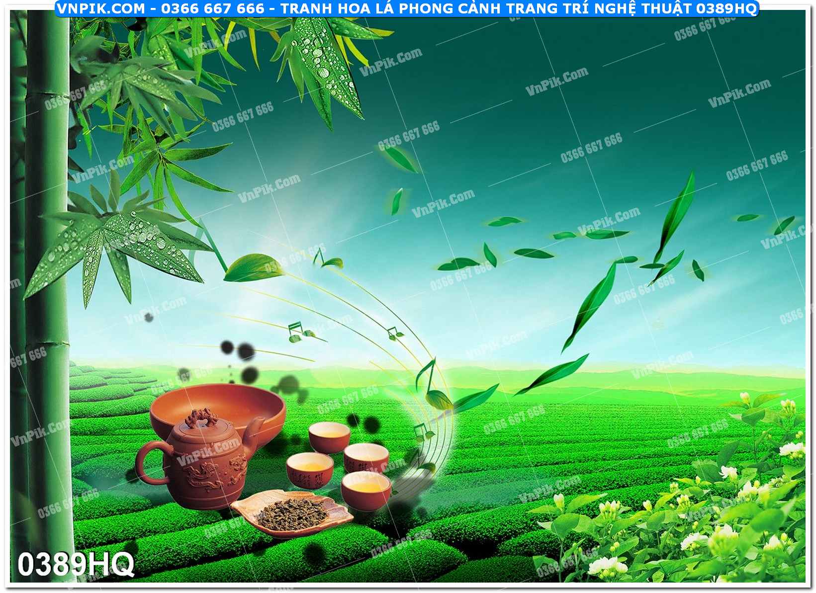 Tranh hoa lá phong cảnh trang trí nghệ thuật 0389HQ