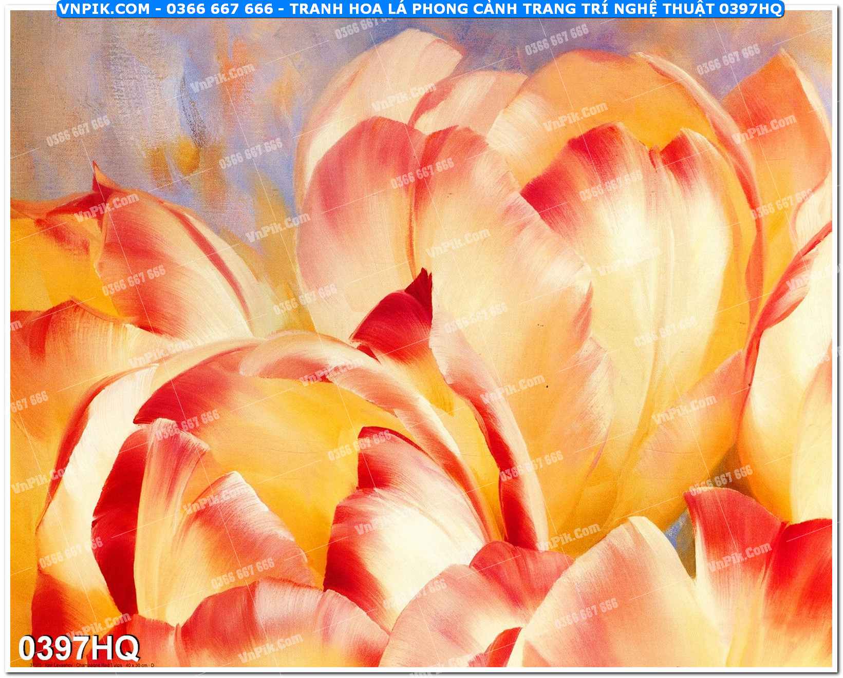 Tranh hoa lá phong cảnh trang trí nghệ thuật 0397HQ