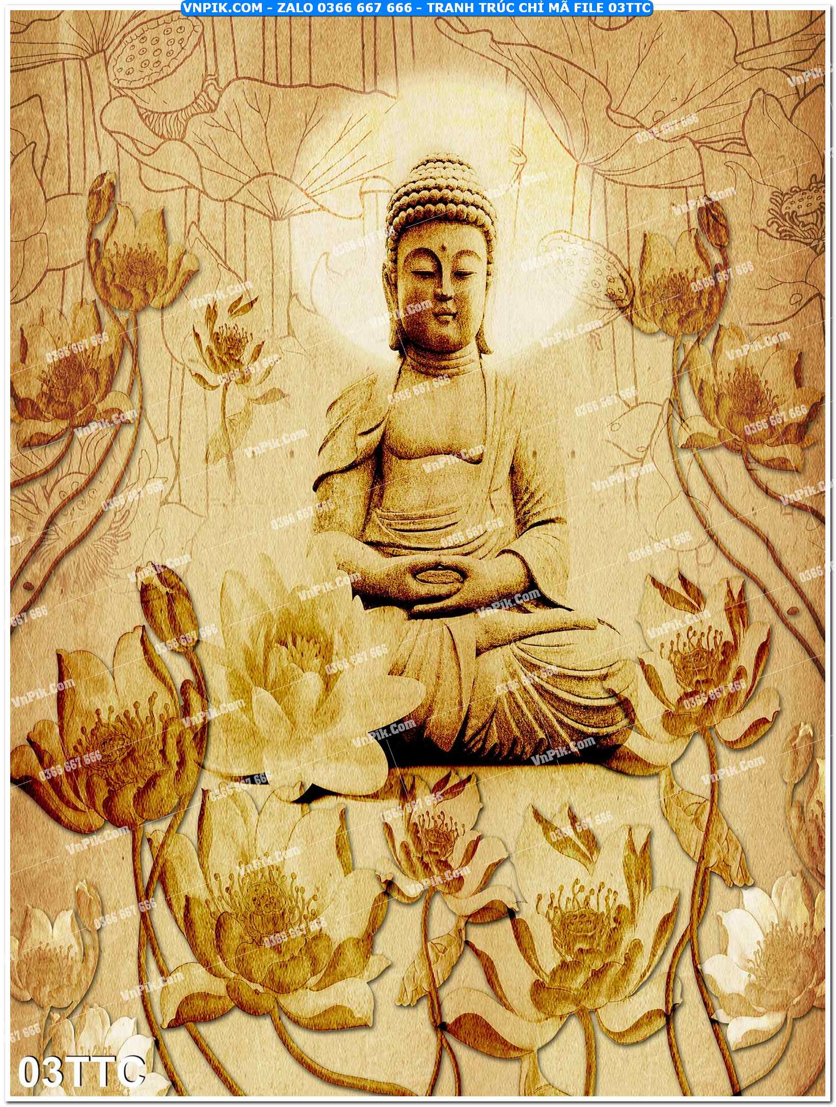 Tranh trúc chỉ – tranh trang trí bàn thờ 03TTC
