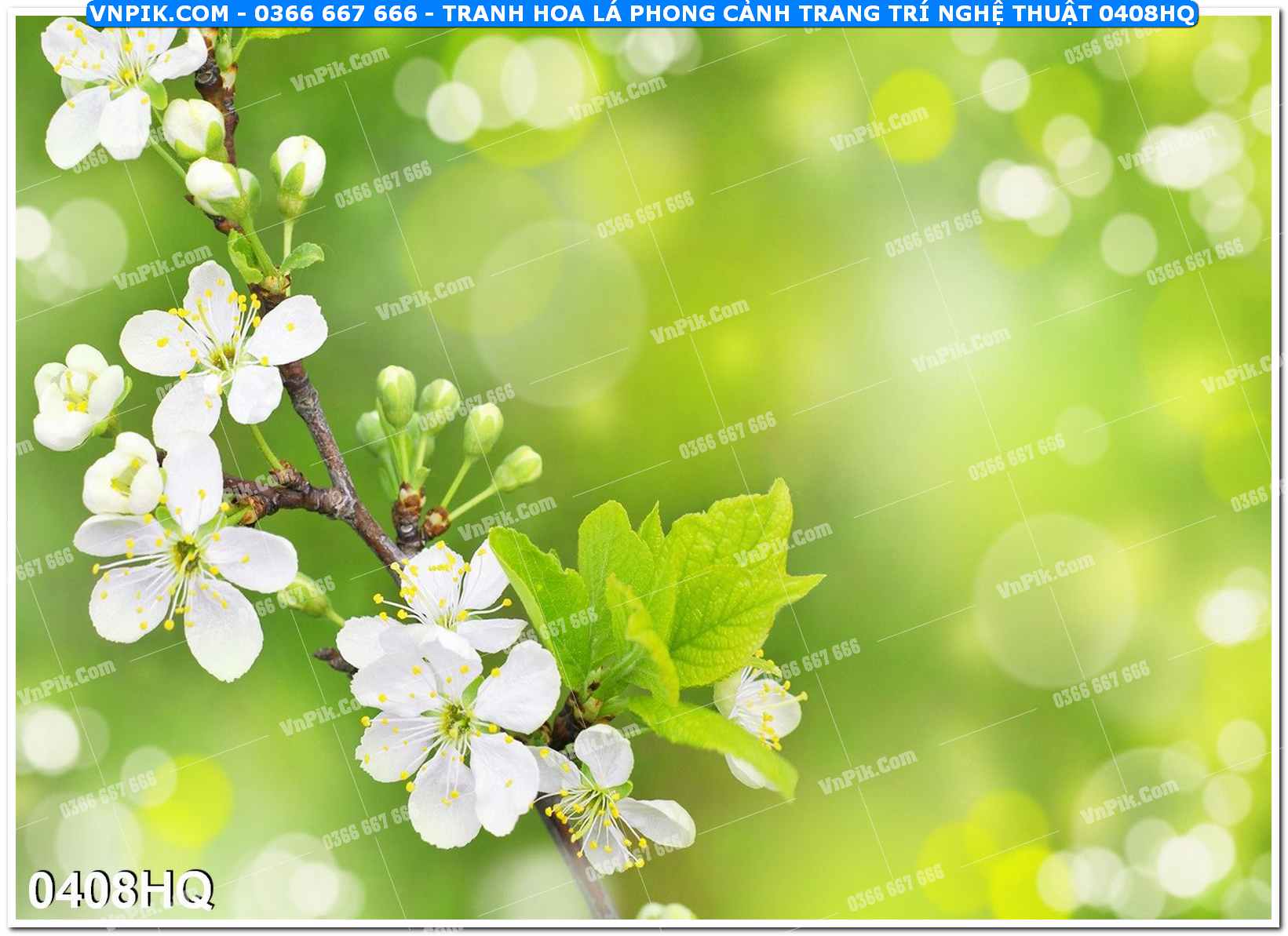 Tranh hoa lá phong cảnh trang trí nghệ thuật 0408HQ