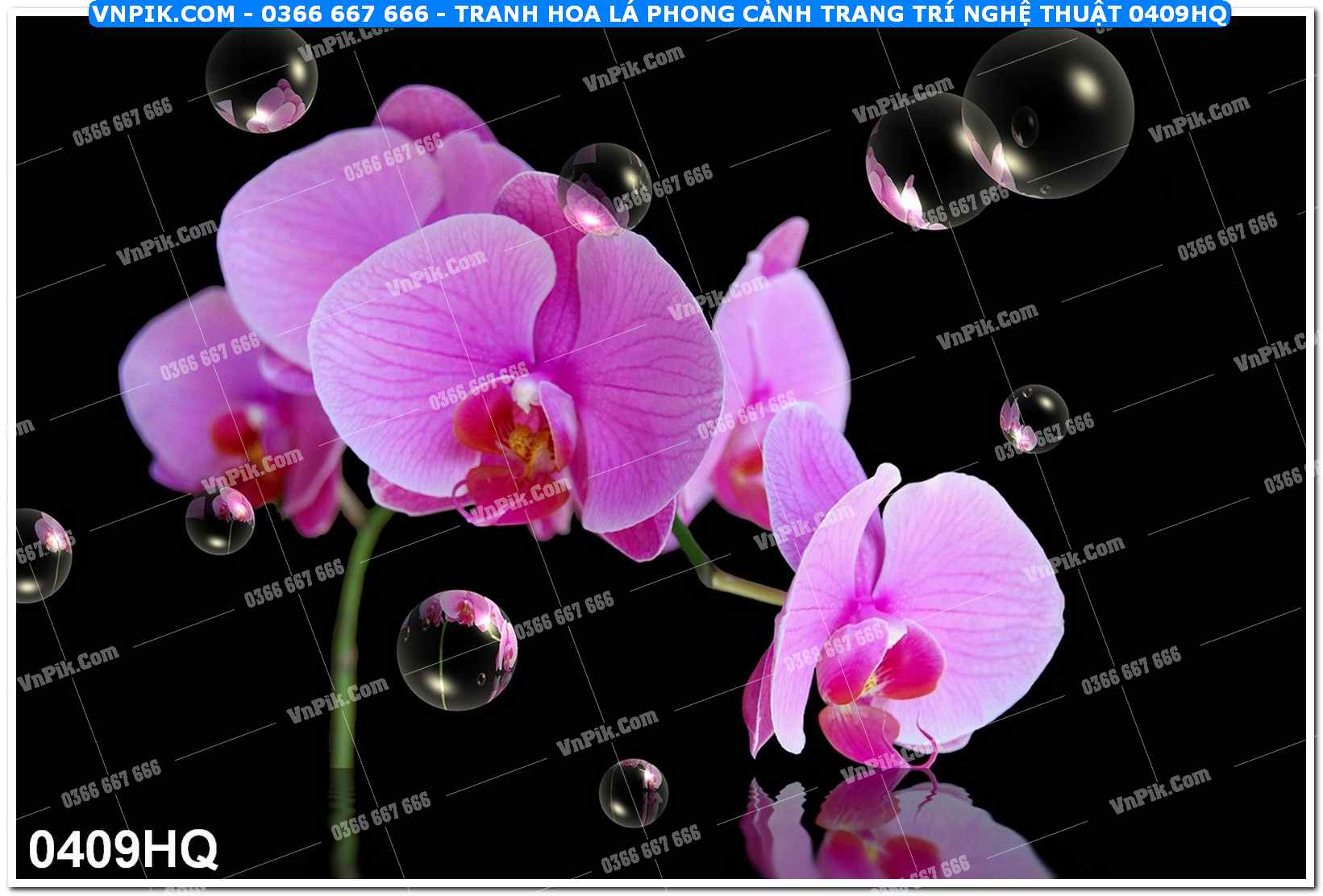 Tranh hoa lá phong cảnh trang trí nghệ thuật 0409HQ