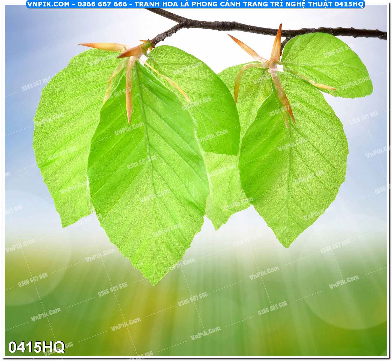 Tranh hoa lá phong cảnh trang trí nghệ thuật 0415HQ