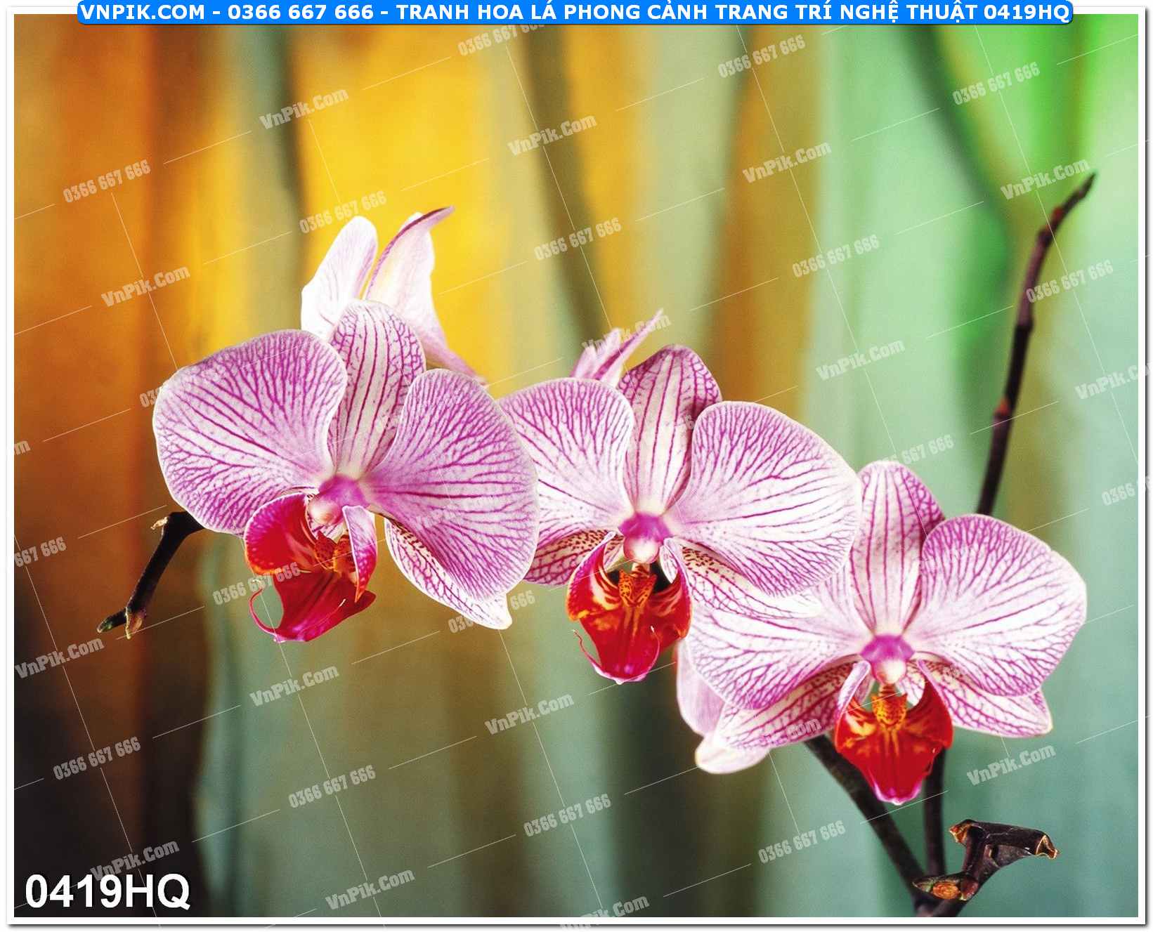 Tranh hoa lá phong cảnh trang trí nghệ thuật 0419HQ