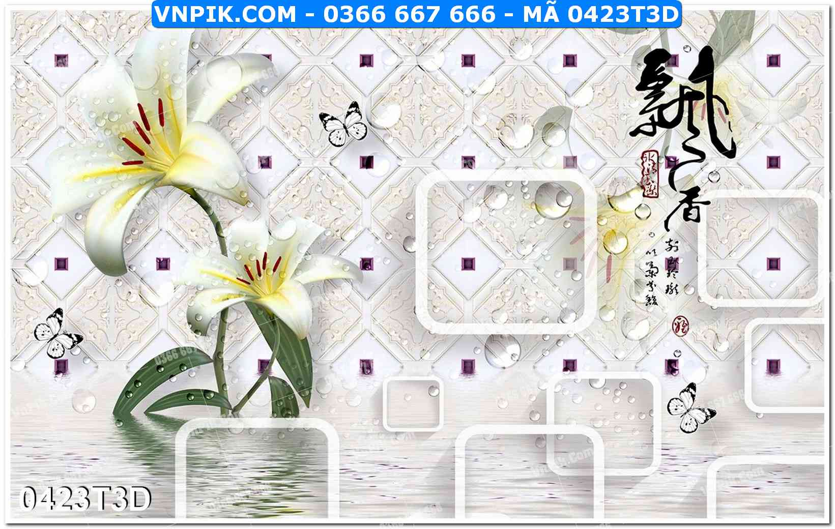 Trah Treo Tường – Tranh 3D Hiện Đại 0423T3D