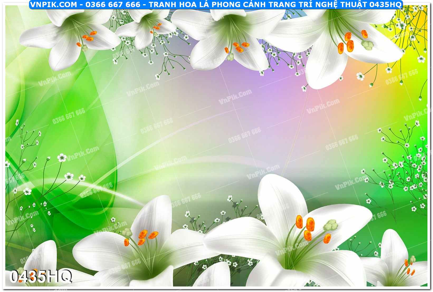 Tranh hoa lá phong cảnh trang trí nghệ thuật 0435HQ