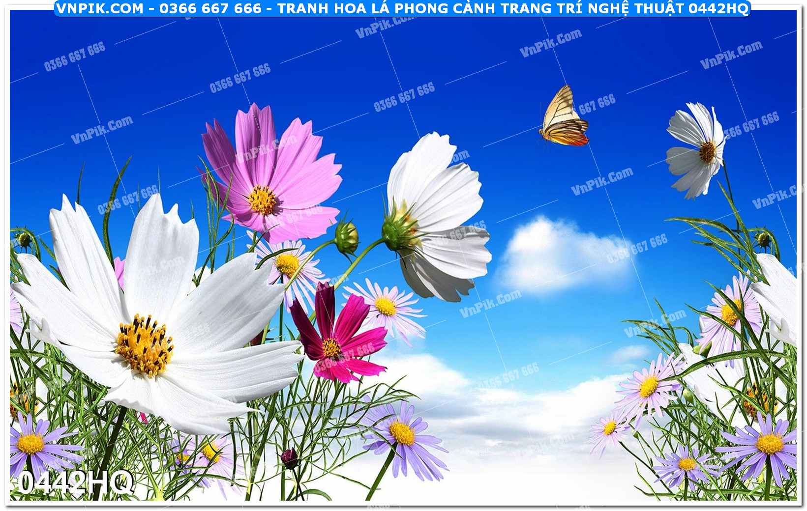 Tranh hoa lá phong cảnh trang trí nghệ thuật 0442HQ