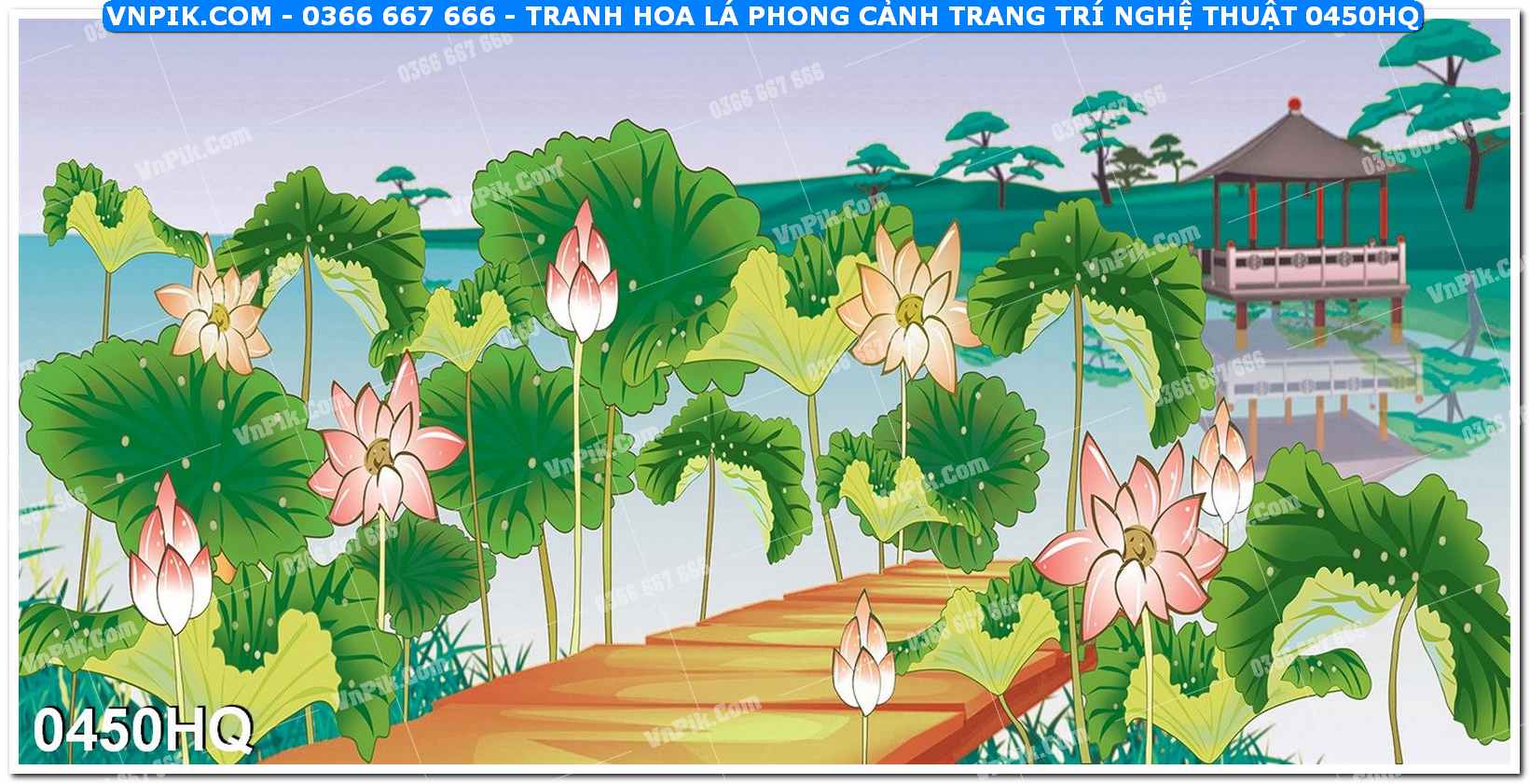 Tranh hoa lá phong cảnh trang trí nghệ thuật 0450HQ