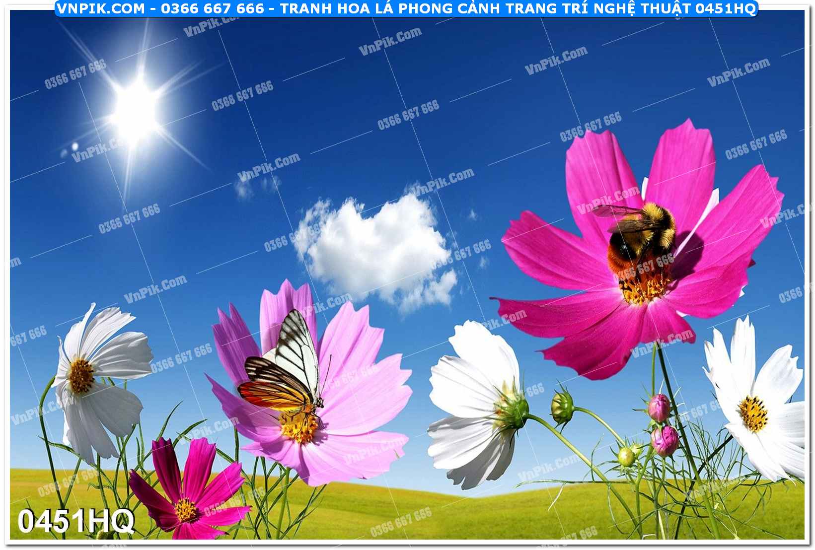 Tranh hoa lá phong cảnh trang trí nghệ thuật 0451HQ