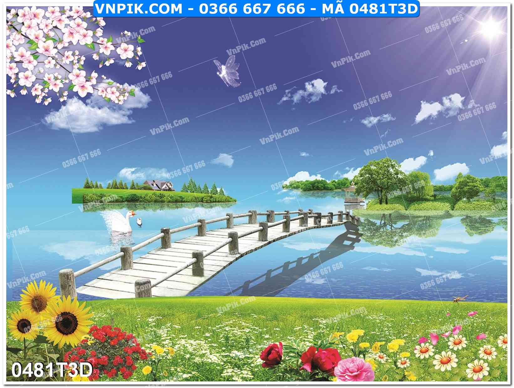 Trah Treo Tường – Tranh 3D Hiện Đại 0481T3D