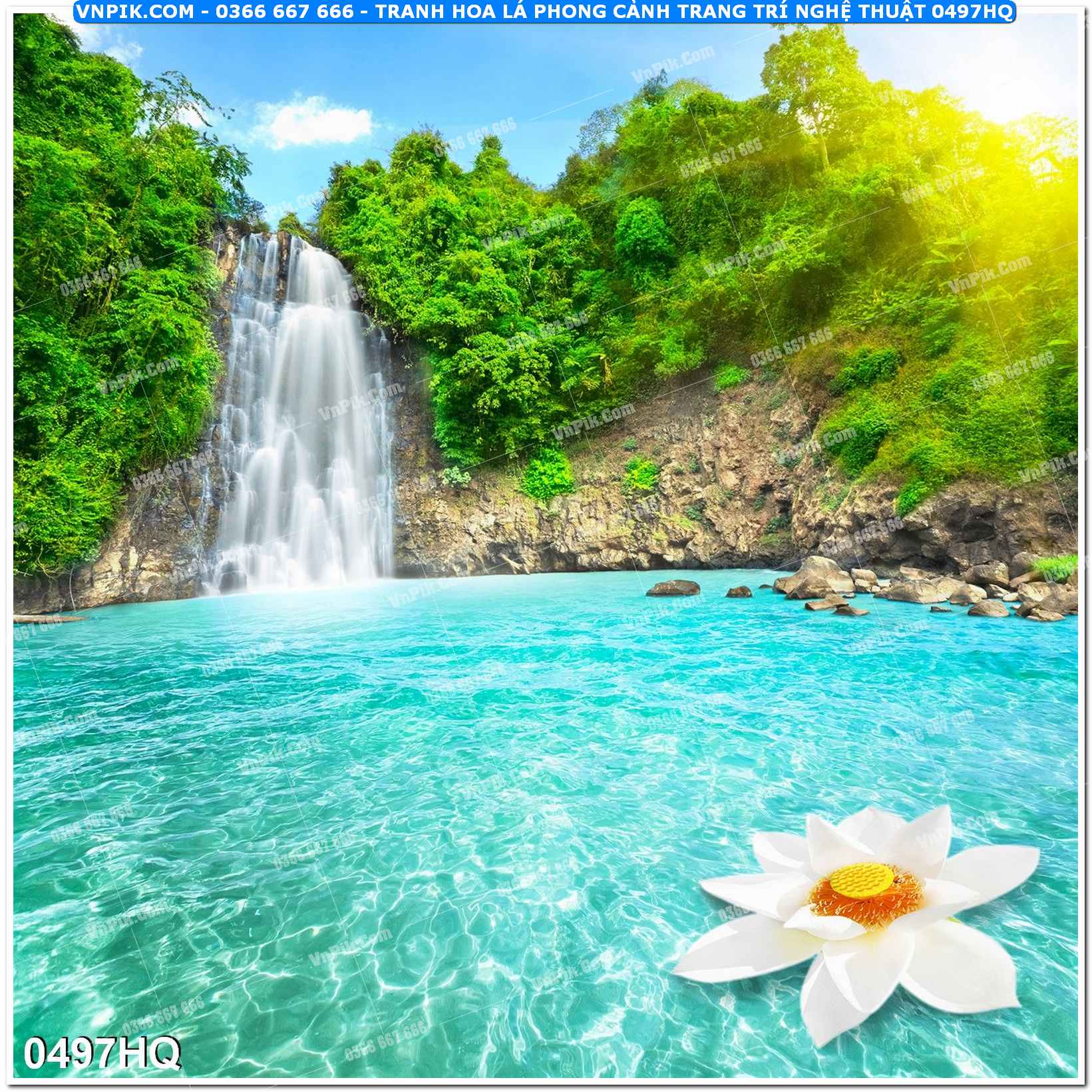 Tranh hoa lá phong cảnh trang trí nghệ thuật 0497HQ