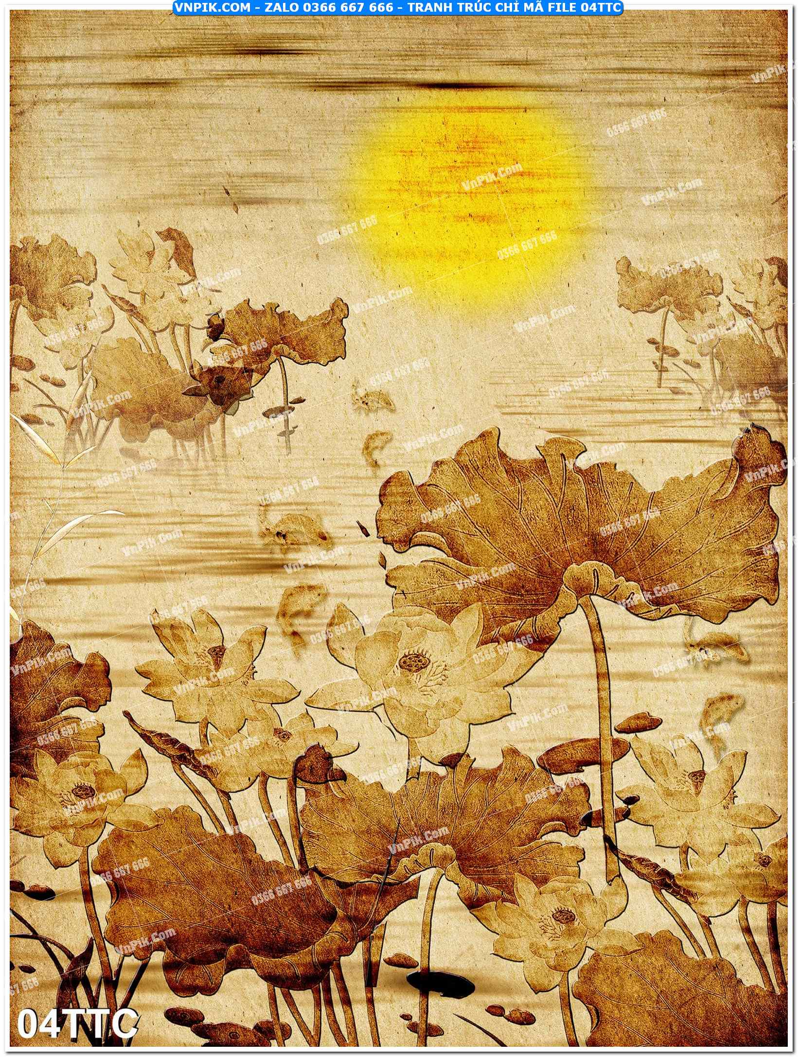 Tranh trúc chỉ – tranh trang trí bàn thờ 04TTC