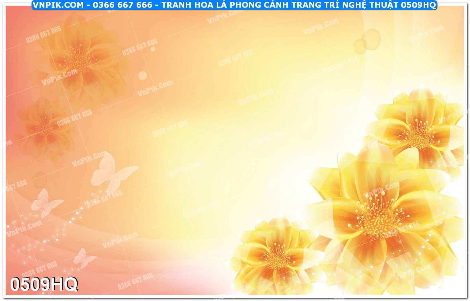 Tranh hoa lá phong cảnh trang trí nghệ thuật 0509HQ